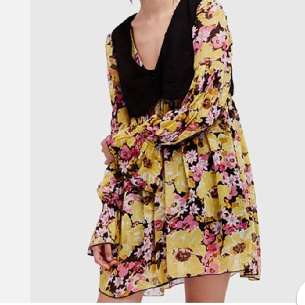 Free People Alice Floral Mini Dress NWT XS